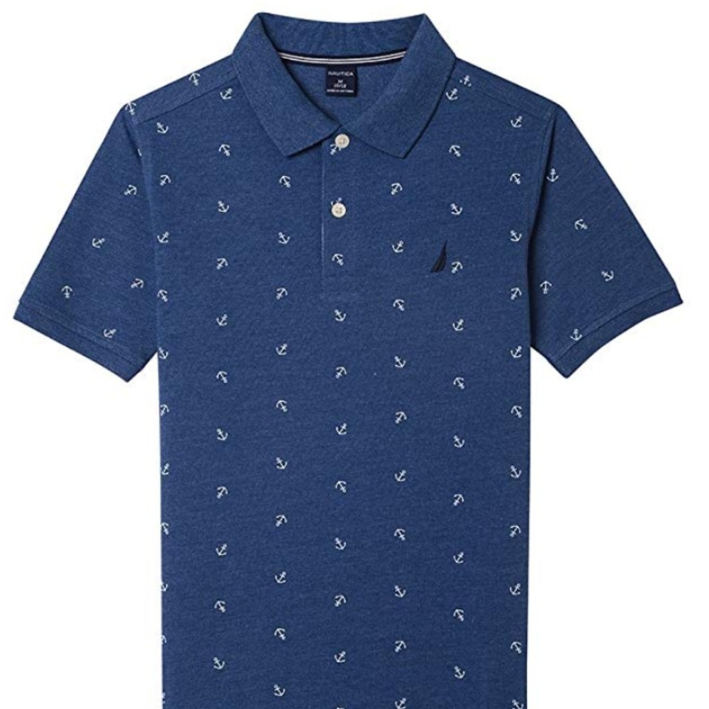 Nautica Boys' Short Sleeve Colorblock Deck Shirt